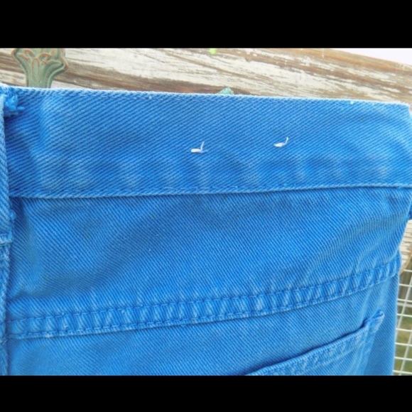 Vtg 90s Ny Line royal blue acid wash high waist denim mom jean shorts 4/6 NWOT - Picture 13 of 17